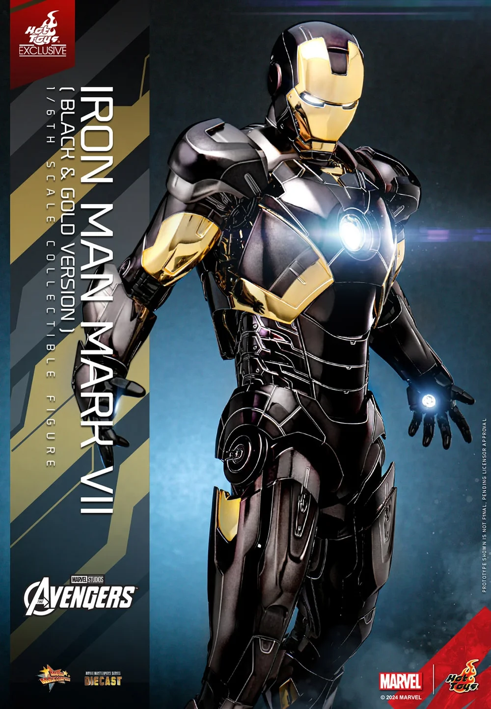 Hot Toys 1/6th Scale Iron Man Mark VII (Black & Gold Version) Limited Edition Statue Image 1