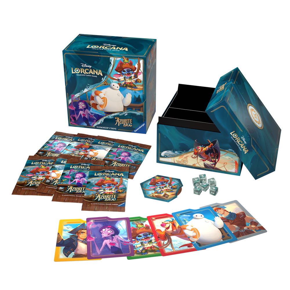 Disney Lorcana Trading Card Game Azurite Sea Illumineer's Trove Set Image 1