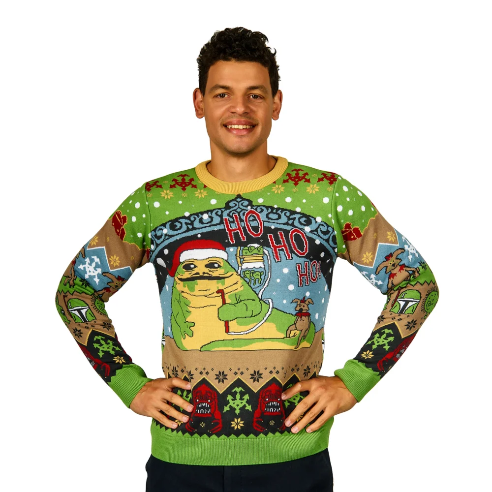 Star Wars Jabba the Hutt Knitted Christmas Jumper - XS Image 1