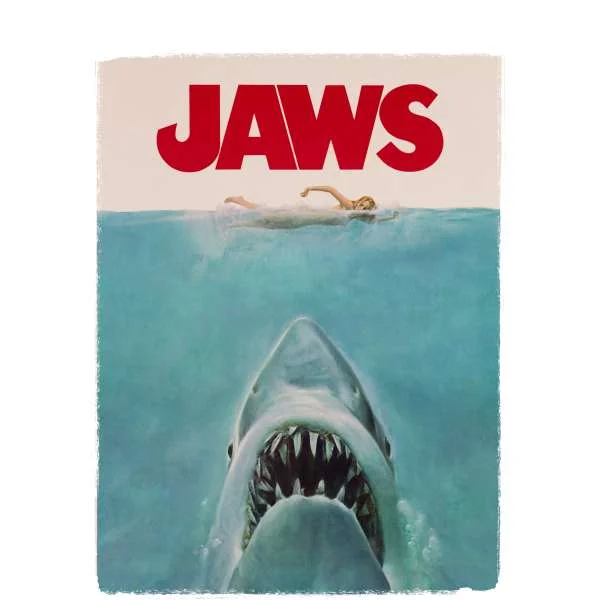 Jaws Classic Poster Sweatshirt - White