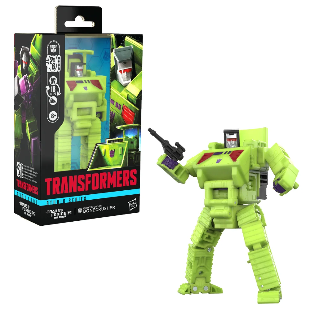 Transformers Studio Series Deluxe Class Transformers: The Movie Bonecrusher 4.5” Action Figure, 8+ Image 1