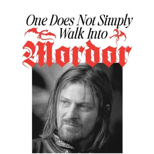 Lord Of The Rings Walk Into Mordor Sweatshirt - White