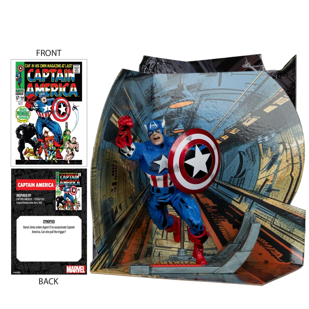 MARVEL COLLECTION 1:10TH WV2 - CAPTAIN AMERICA (CAPTAIN AMERICA #100) Image 1