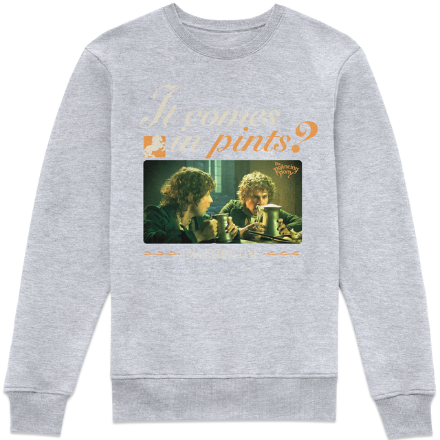 Lord Of The Rings It Comes In Pints Sweatshirt - Grey