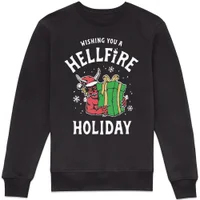 Stranger Things Hellfire Holiday Sweatshirt - Black