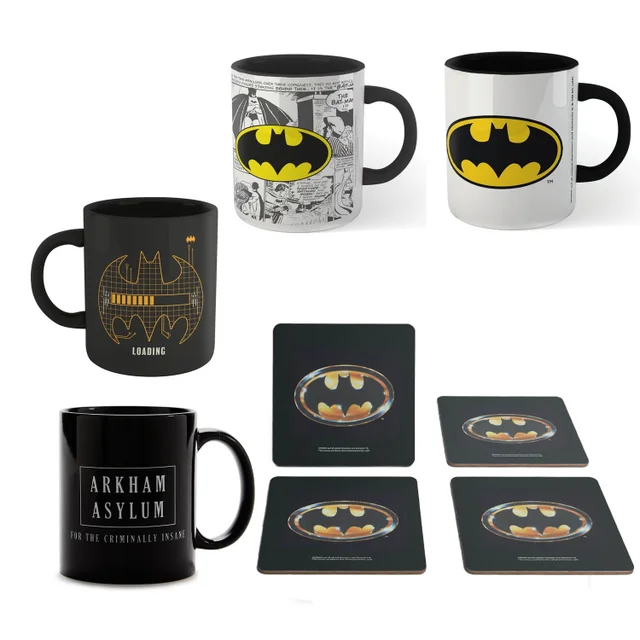 Batman 4x Mugs & Coasters Bundle