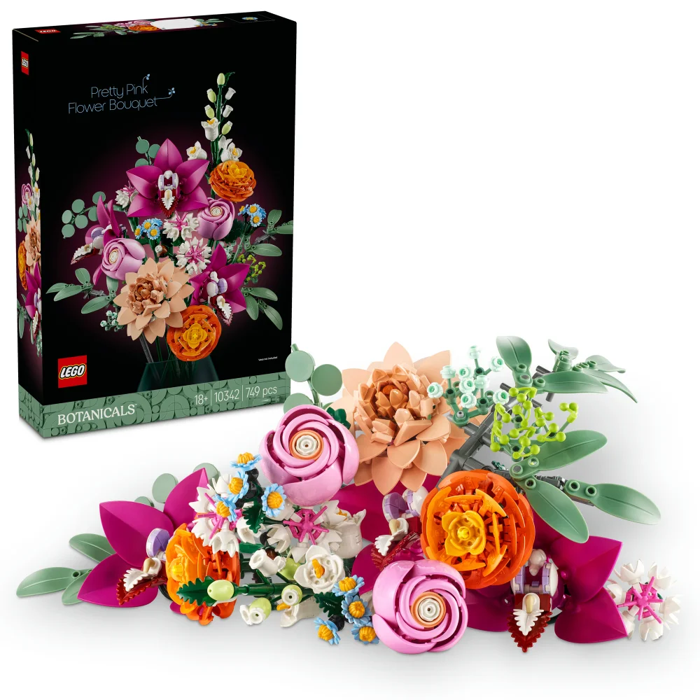 LEGO Botanicals Pretty Pink Flower Bouquet Decor Set 10342 Image 1