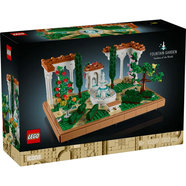 LEGO® Icons Fountain Garden Home and Office Decor, Building Set for Adults 10359