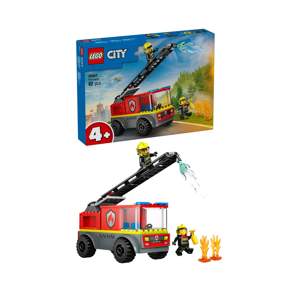 LEGO City Fire Engine with Ladder, Firefighter Toy 60463 Image 1