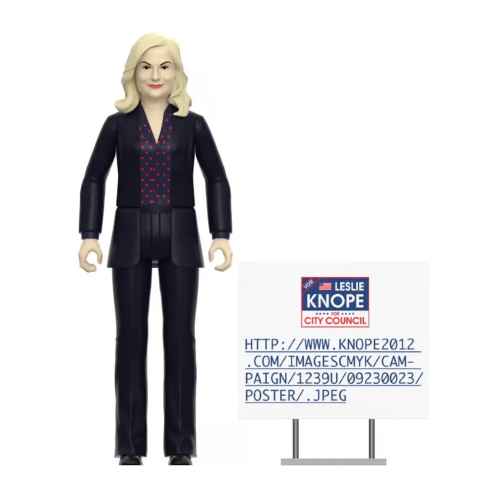 Super7 Parks and Recreation W4 - Leslie Knope (Campaign Trail) ReAction Figure Image 1