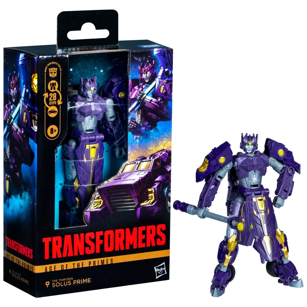 Hasbro Transformers Age of the Primes Deluxe Class The Thirteen Solus Prime 5.5” Action Figure, 8+ Image 1