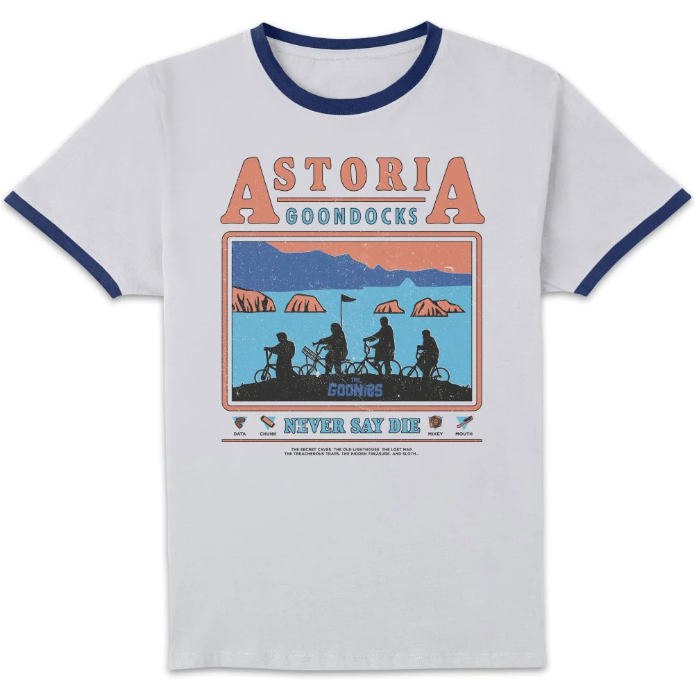 The Goonies Astoria Goondocks Unisex Ringer T-Shirt - White/Navy - S Image 1