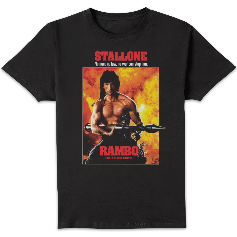 Rambo First Blood Part II Classic Poster Unisex T-Shirt - Black - S Image 1