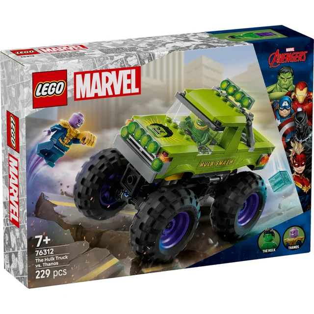 LEGO Marvel The Hulk Truck vs. Thanos Building Toy Set 76312