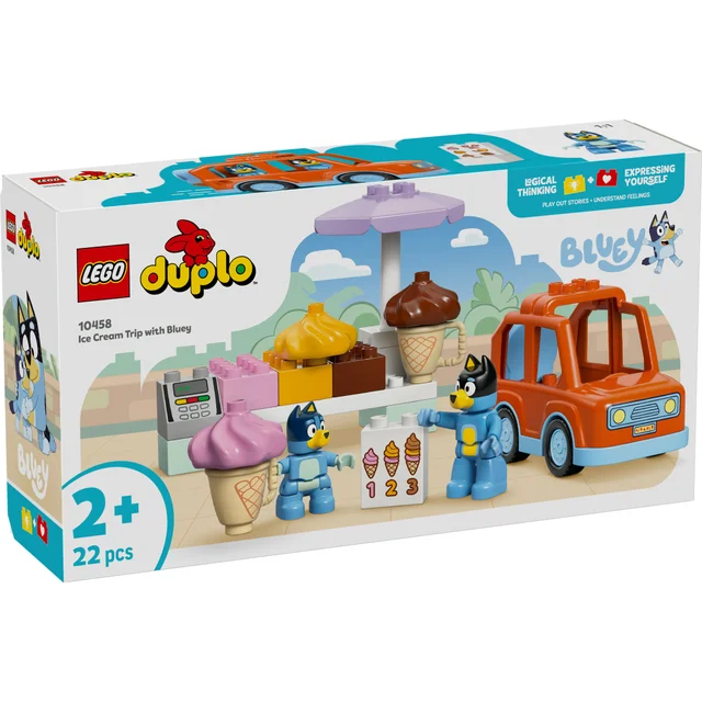 LEGO® DUPLO® Bluey Ice Cream Trip with Bluey Toddler Toy 10458