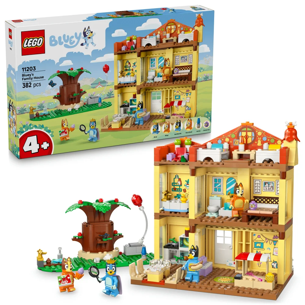 LEGO® Bluey: Bluey’s Family House Playset, Home-Building Kit 11203 Image 1