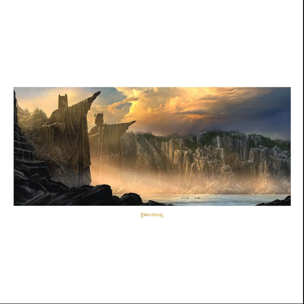 Weta Workshop Lord of the Rings Art Print The Argonath - Pillars of the Kings 59 x 30cm Image 1