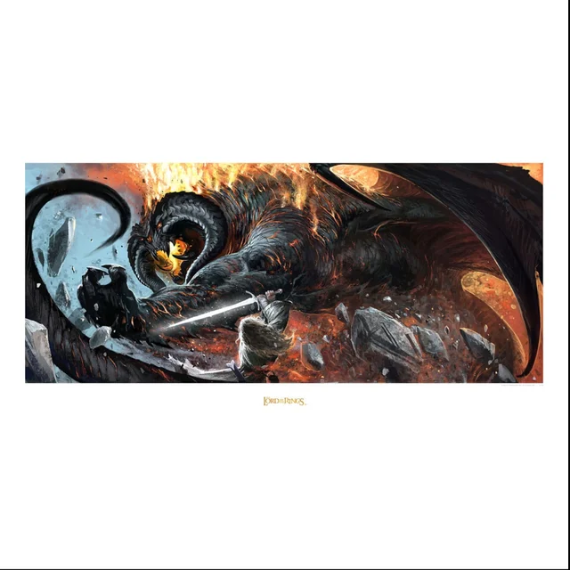 Weta Workshop Lord of the Rings Art Print The Battle of the Peak 59 x 30cm
