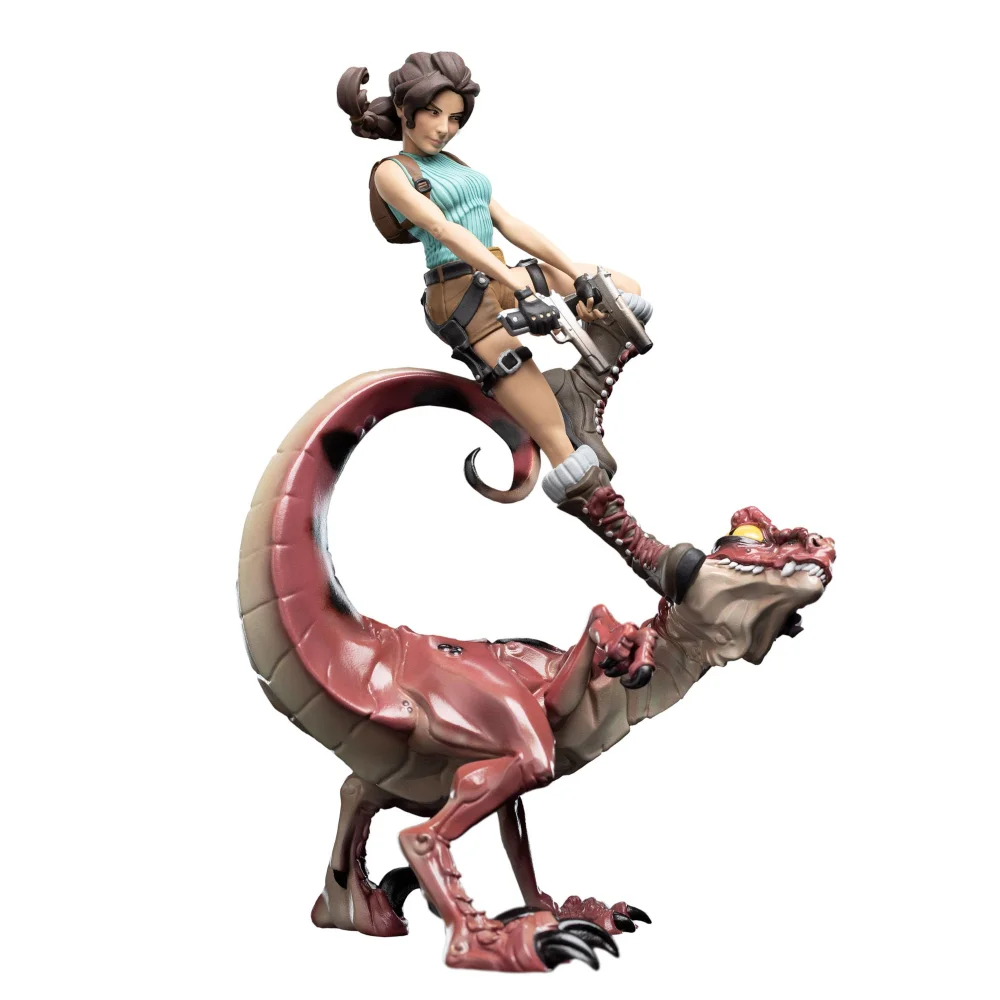 Weta Workshop Tomb Raider Mini Epics Vinyl Figure Lara Croft & Raptor 24cm Image 1