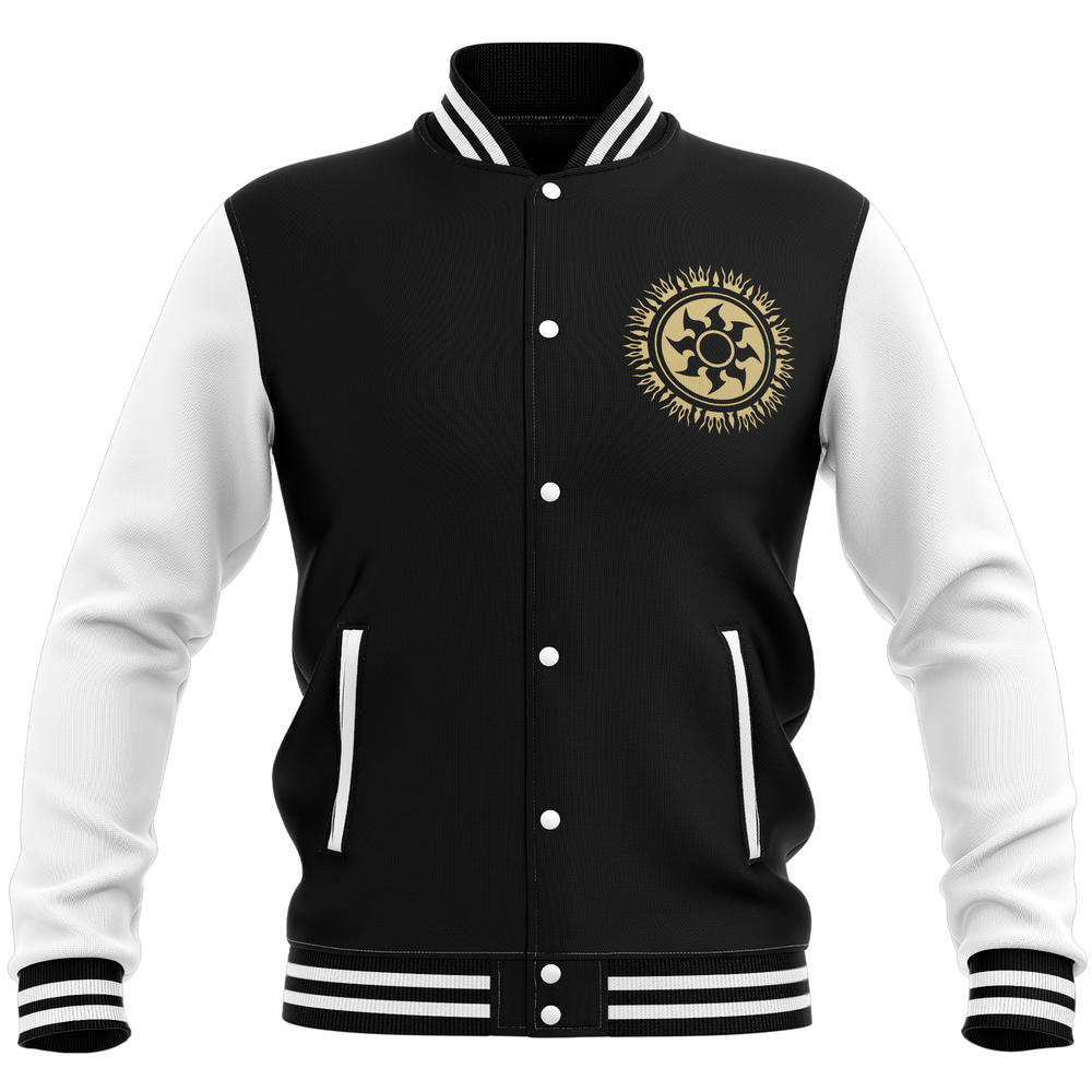Magic: The Gathering Plains Roundel Varsity Jacket - Black/White - S Image 1