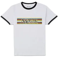 Magic: The Gathering Retro Logo Unisex Ringer T-Shirt - White/Black