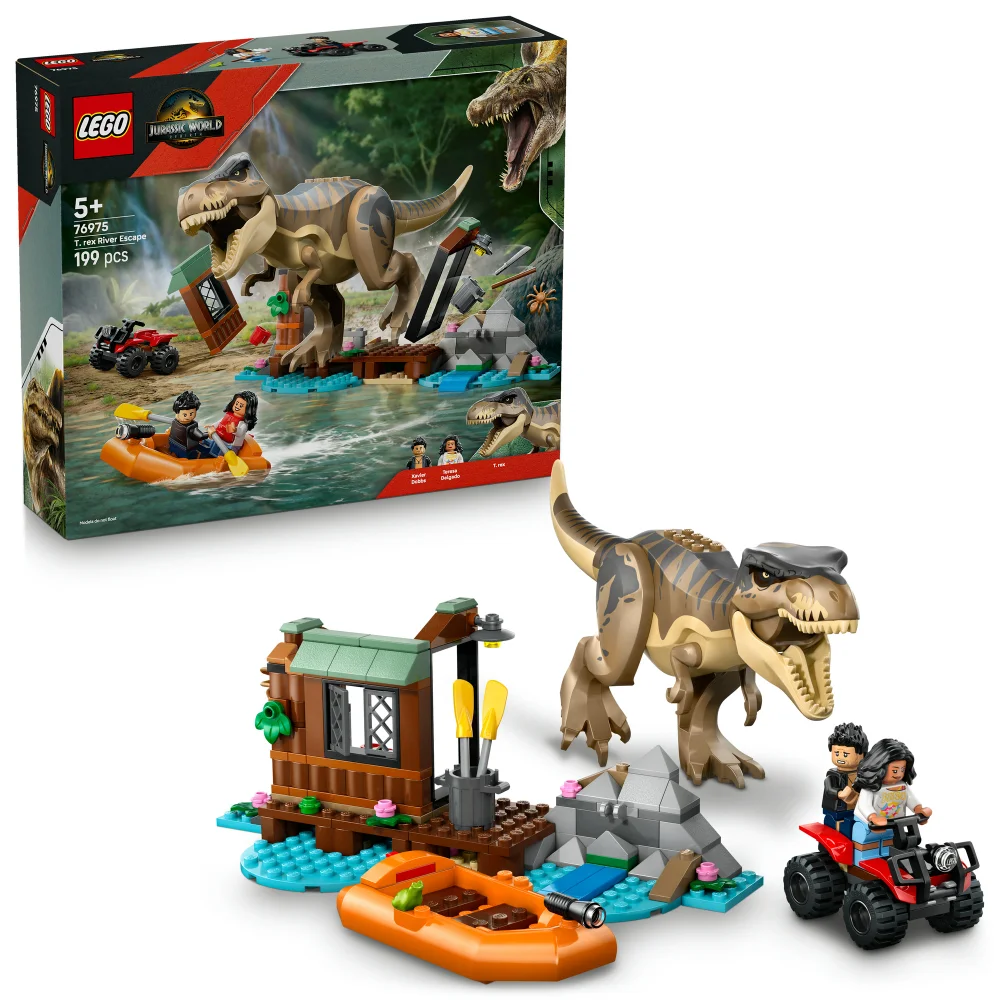 LEGO® Jurassic World T. rex River Escape Dinosaur Figure Building Set 76975 Image 1