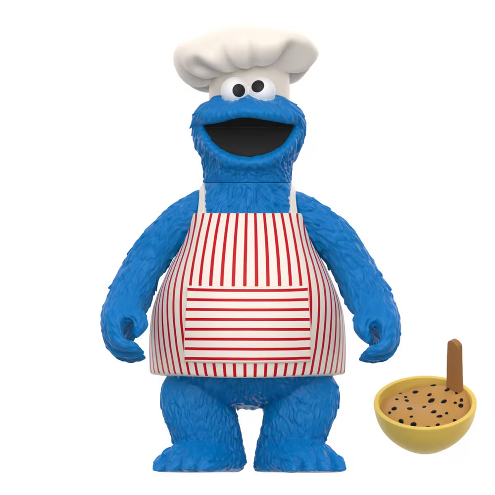Super7 Sesame Street ReAction Wave 4 - Chef Cookie Monster Image 1