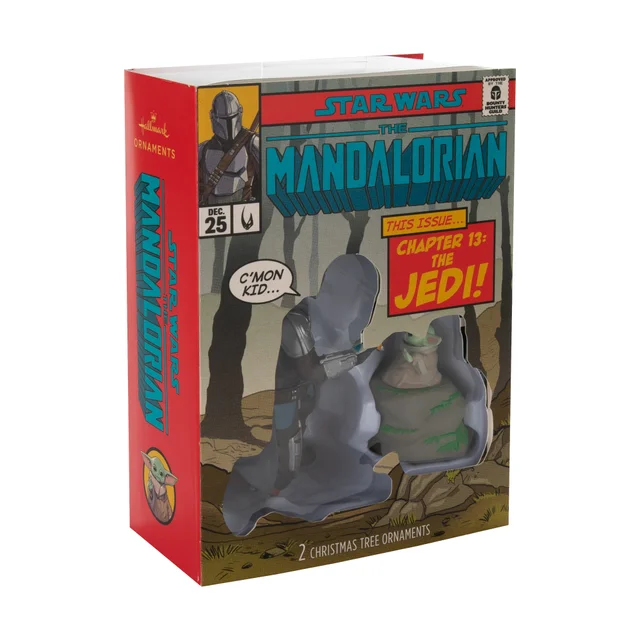 Hallmark Storied Moments Star Wars Ornaments - Set of 2 - The Mandalorian & Grogu