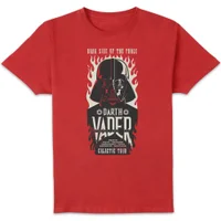 Star Wars Vader Flames Unisex T-Shirt - Red - undefined undefined
