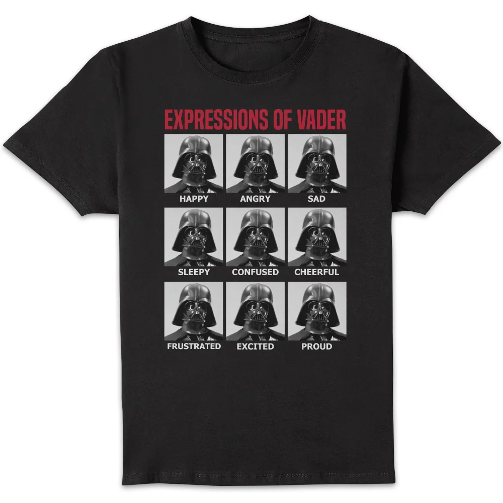 Star Wars Expressions Of Vader Unisex T-Shirt - Black - S Image 1