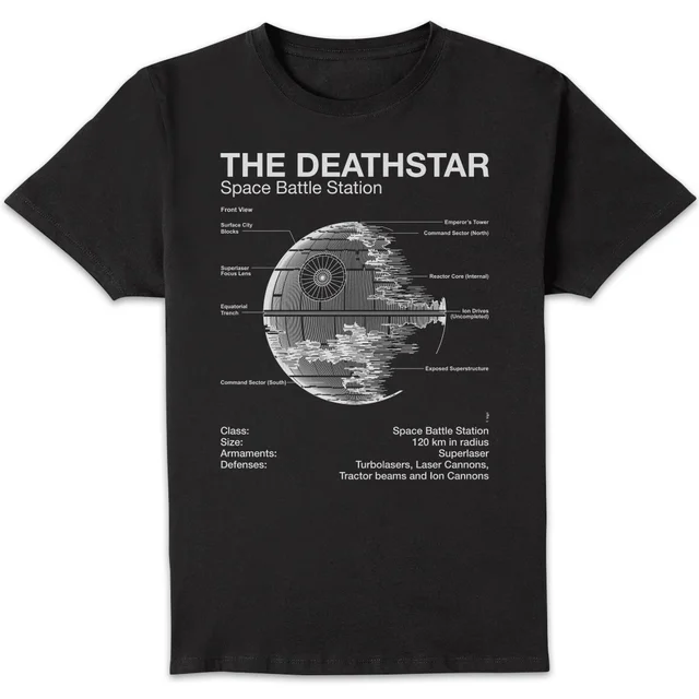 Star Wars Death Star Specs Unisex T-Shirt - Black