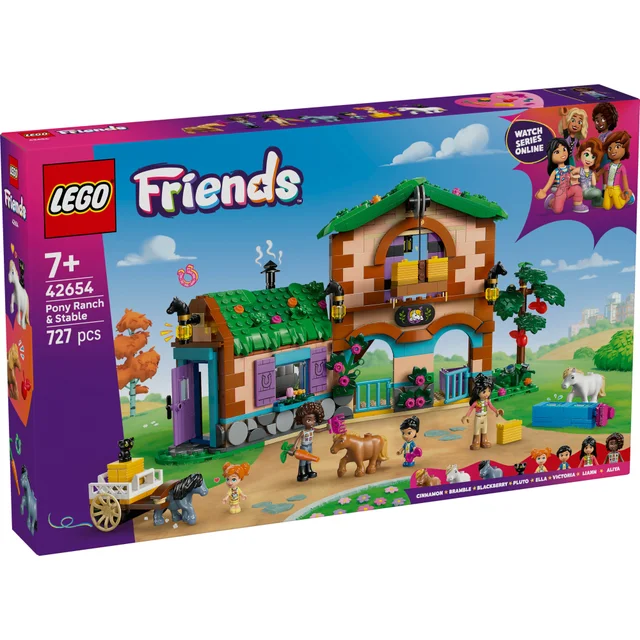 LEGO® Friends Pony Ranch & Stable Building Set, Horse Toy Playset 42654