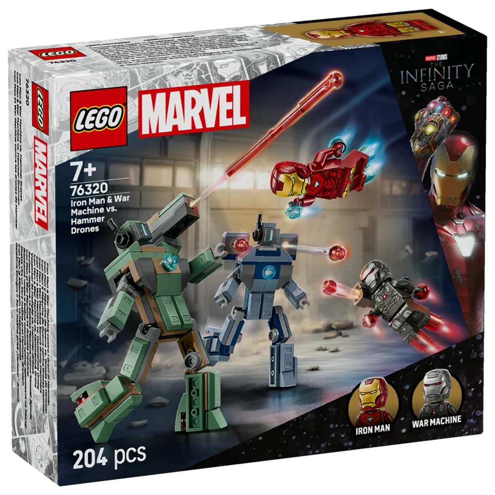 LEGO® | Marvel Iron Man & War Machine vs. Hammer Drones Building Toy 76320 Image 1