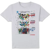 DC Comics Justice League Through The Ages Unisex T-Shirt - White - undefined undefined