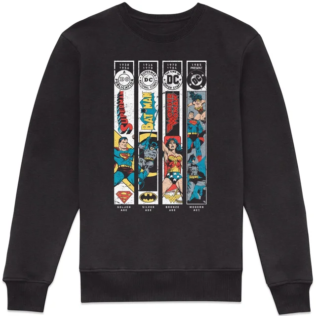 DC Comics Justice League Timeline Sweatshirt - Black