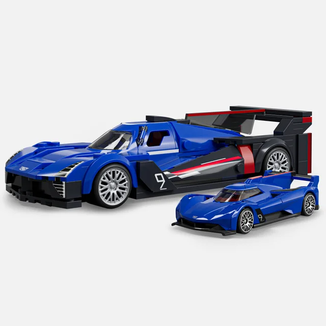 Mattel Brick Shop Hot Wheels Speed Cadillac Project GTP Hyper Car Building Set