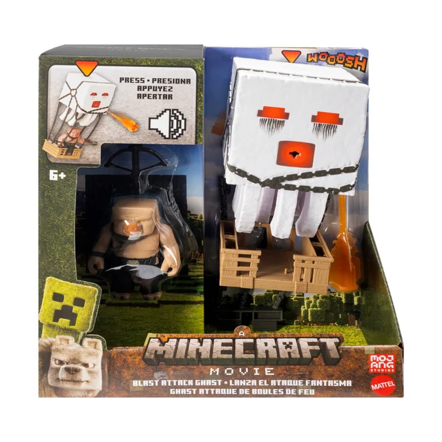 Minecraft Movie Blast Attack Ghast Feature Figure