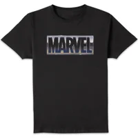 Marvel Metallic Logo Unisex T-Shirt - Black