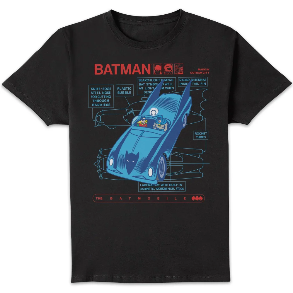 DC Comics Batman Batmobile Unisex T-Shirt - Black - S Image 1