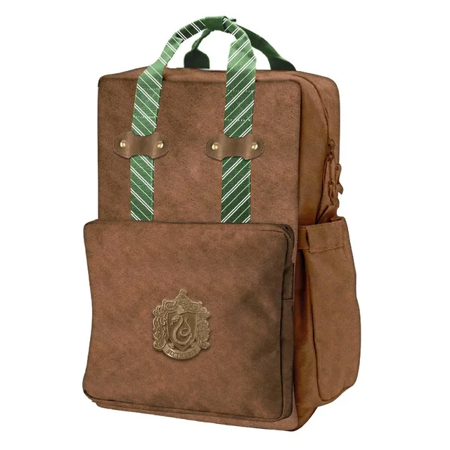Harry Potter Slytherin Faux Leather Casual Fashion Backpack