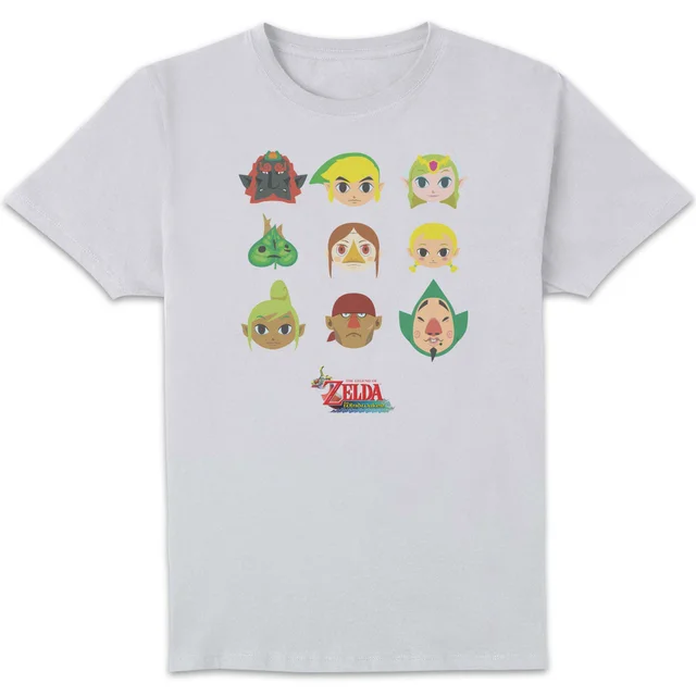 The Legend of Zelda Wind Waker Faces Unisex T-Shirt - White