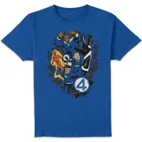 Marvel Fantastic Four Nebular Burst Unisex T-Shirt - Blue
