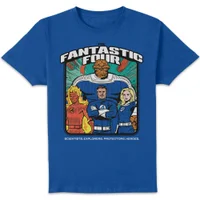 Marvel Fantastic Four Framed Group Image Unisex T-Shirt - Blue
