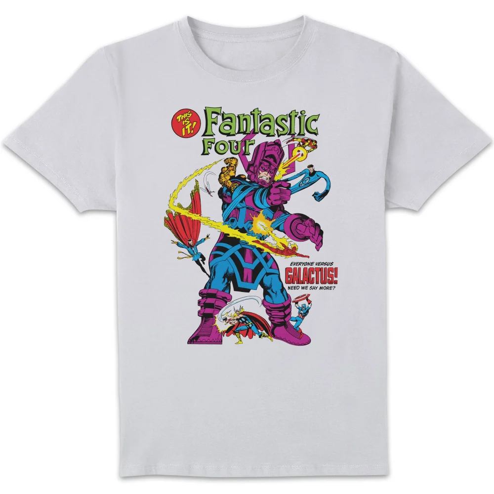 Marvel Fantastic Four Everyone Vs Galactus Unisex T-Shirt - White - S Image 1
