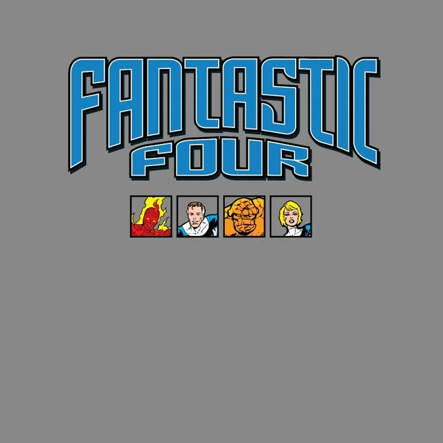 Marvel Fantastic Four Group Squares Unisex T-Shirt - Grey