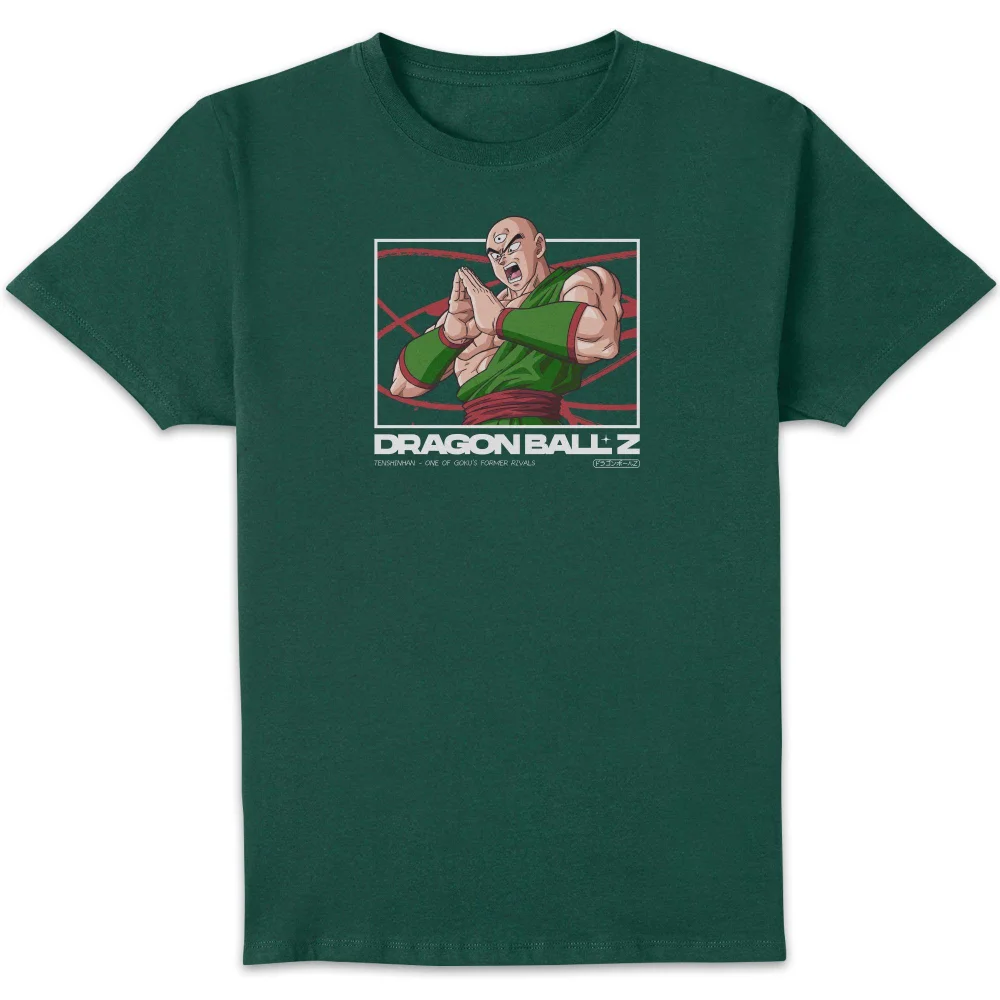 Dragon Ball Z Tenshinhan Profile Unisex T-Shirt - Green - S Image 1