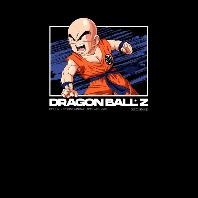 Dragon Ball Z Krillin Profile Unisex T-Shirt - Black