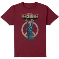 DC Comics Peacemaker 2 Fingers Unisex T-Shirt - Burgundy