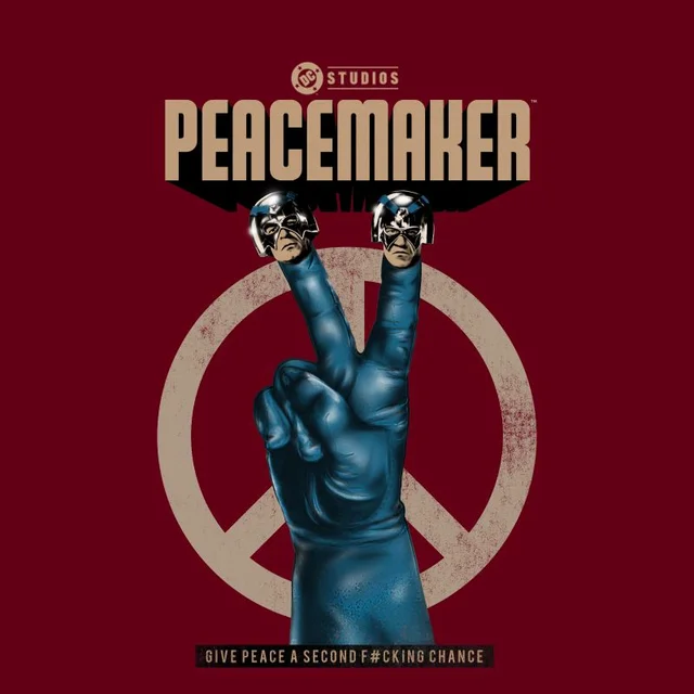 DC Comics Peacemaker 2 Fingers Unisex T-Shirt - Burgundy