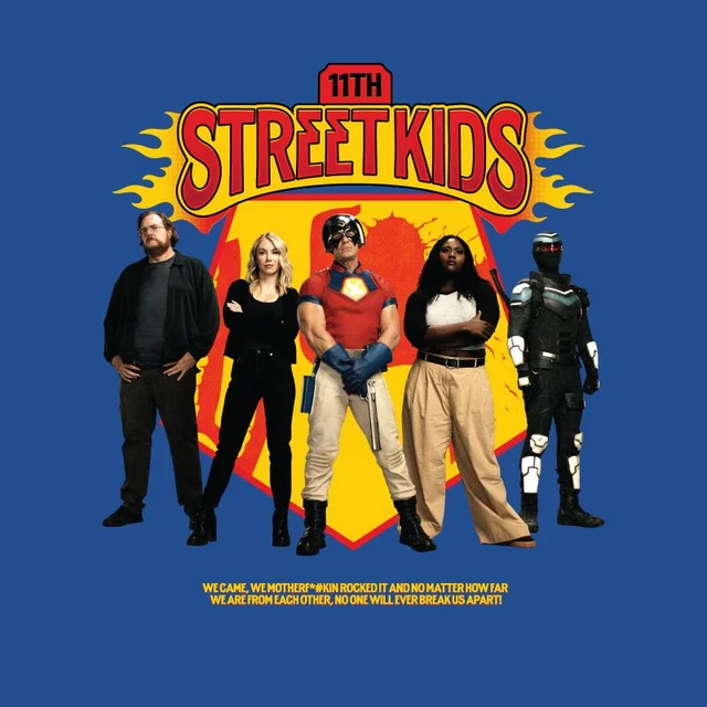 DC Comics Peacemaker 11th Street Kids Unisex T-Shirt - Blue